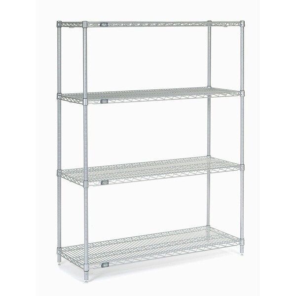 Nexel Chrome Wire Shelving, 48W X 18D x 63H 18486C - main